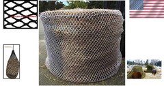 Knotless Slow Feed Hay Net for Round Bales – 5mm Thick with Repair Kit Included