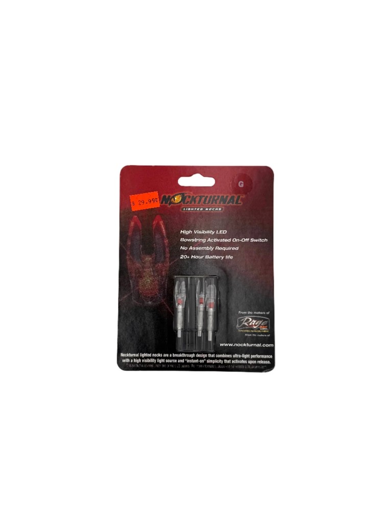 Nockturnal Lighted Nocks -Size G Red