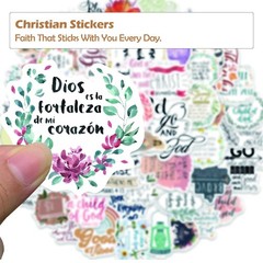 Inspirational Christian Stickers, 200PCS Jesus Bible Verse Waterproof Vinyl for