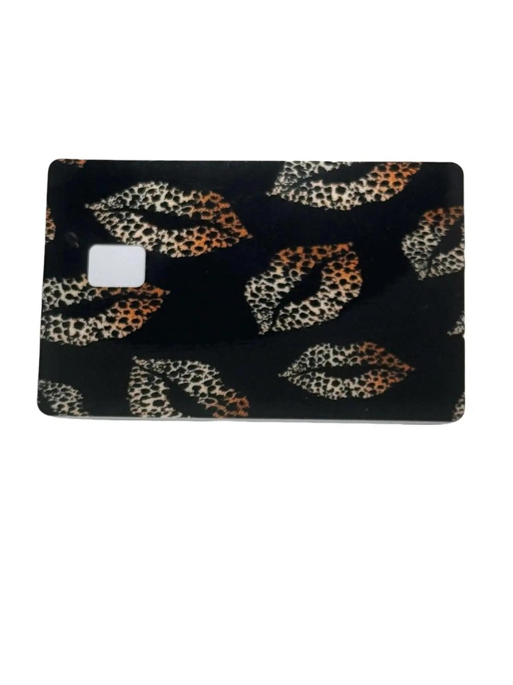 Leopard Lips Credit Card Skin – Bold Animal Print Card Sticker Cover, Custom