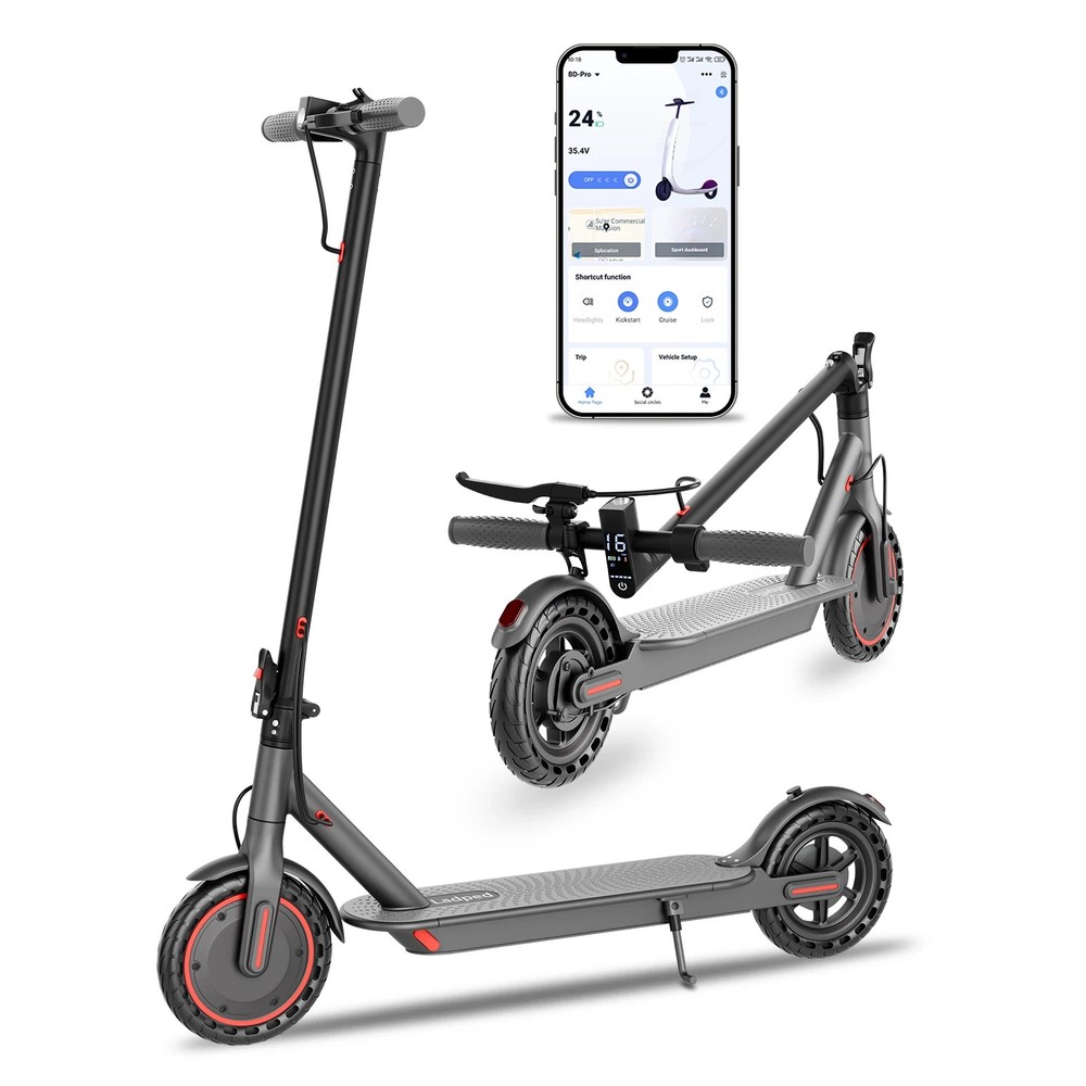 Adults Electric Scooter 20KM Long Range Folding E-Scooter City Safe Commuter APP