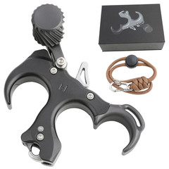 Adjustable 3 Finger Thumb Release Aids Archery Recurve Compound Bow Shot Target