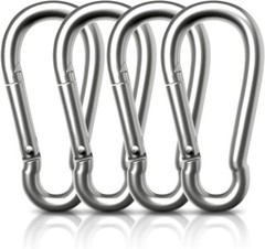 Corrosion-Resistant D-Shape Carabiners – 6.7 Inch Clips for Travel & Camping
