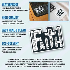 3Pcs Faith Cross Bible Verse Sticker Christian Bible Quotes Stickers Gifts Jesus