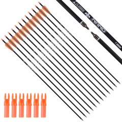 Mixed Carbon Arrow 30″ Archery Targeting Hunting Practice Arrows Power Shooting