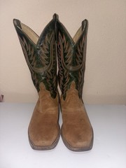 Top Hand Collection Men’s Western Cowboy Boots Suede & Leather US 8.5D