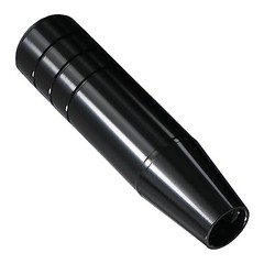 Long Shift Knob Weighted Aluminum Alloy Polished Metal Driving Handle Black