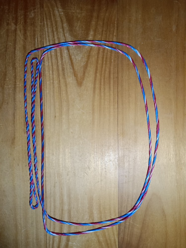 2-ply B-55 RWB Patriotic Flemish string for 66″ Bear Patriot recurve