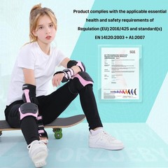 Lightweight 6-in-1 Knee Elbow Wrist Guard Set for Skateboarding & Roller Skating