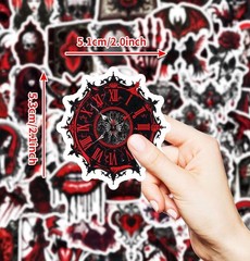 30Pcs Random Gothic Dark Red Medieval Skull Witch Vampire Waterproof Stickers