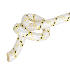 3/4 Inch 24 Strand Braided Rope 150 Ft (White, Yellow, Black) Rigging Rope 44 KN