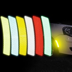 2x Reflective Car Bumper Wheel Eyebrow Fender Sticker Tape Safety Warning Decal