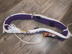 Purple & White Pro 9/7 RH – 3/4 x 3/4′ EPT Bull Ropes Rodeo Rider 16′