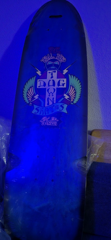 Dogtown PC Tailtap RARE Sick Neon Blue Stain &Fade New IN Shrink 8.5×30.5 16″wb