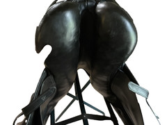 Black 17 in Used Stubben Scandica DL Dressage Saddle set & Bundle