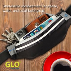 LED Light Waterproof Sport Waist Belt Pouch Fanny Pack Running Phone Holder Bag