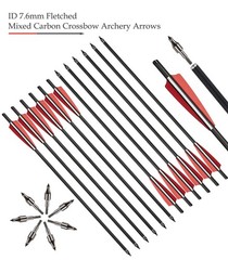 20″ Crossbow Bolts Carbon Arrows OD 8.8mm Half Moon Nocks Archery Bolts Shooting
