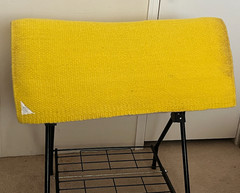 Mayatex Handwoven Wool Western Saddle Blanket 32X34 Bright Yellow #44321