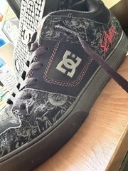 DC Shoes x Slayer Black Low-Top Skateboarding Shoes Men’s US 9 Medium