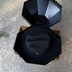 Vintage Larry Mahan’s By Milano Hat Co Fur Hat W Case Size 7 5/8 Made In The USA