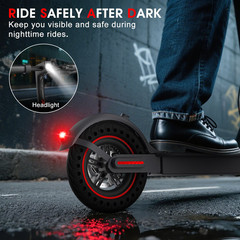 OBX Electric Scooter Adults 350W 18MPH 16Mi 8.5″ Foldable Dual Brake App
