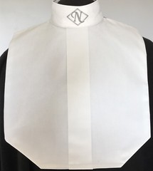 English Hunt Seat Ratcatcher White Show Bib Dickie With Personalized Collar
