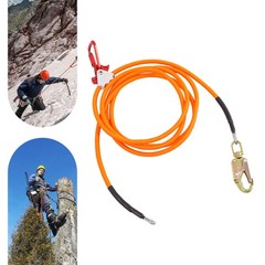 5/8in 16ft Flip Line Steel Wire Core Flipline Kit Tree Climbing Lanyard w/Lock
