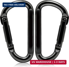 Carabiner Clip, 860lbs, 3″ Iron Heavy Duty Carabiner, D Shape Hook Hammocks,….