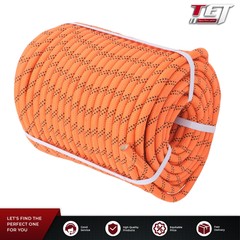 Braided Rope Breaking Strength 5174 Pounds 1/2 in ×220′ 48 Orange Black Stranded