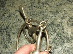 Stainless Steel Used 5 inch Snaffle Ring Bit with half cheek