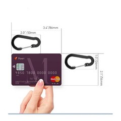 6PCS Aluminum Alloy Carabiner Clips Keychain Snap Hook Camping Hiking Fishing Ge