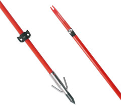 34Inch Bowfishing Arrows Solid Fiberglass Shaft with Broadhead for Compound Bow