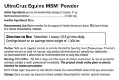 UltraCruz Equine MSM Joint Supplement for Horses, 1 lb, Powder (21 Day Supply)