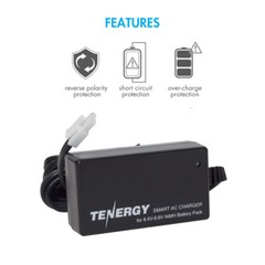 Tenergy 9.6V NiMH Airsoft 1600mAh & 2000mAh Battery Pack with Charger Option Lot