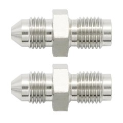 -3 AN AN3 Male Flare to 3/8-24 Male Inverted Thread Pipe 3AN to 3/8-24 (2 Pack)