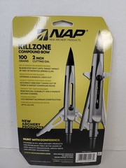 NAP Killzone Mechanical Broadhead 2 Blades 100 Grains 2” Cutting Diameter 3 Pack