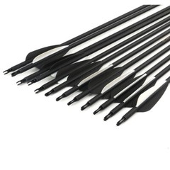 28/30/32in 12Pcs Carbon Arrows Archery Hunting SP500 For Compound & Recurve Bow