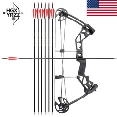 35-60lb Mini Compound Bow Arrow Set Archery Hunting Shooting Right Hunting