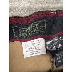On Course Breeches Womens 34L Tan Cotton Naturals Shapely Equestrian Knee Patch