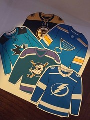 NHL Hockey Jersey Die Cut Stickers