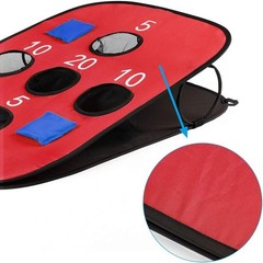 Juego de cornhole portátil y plegable de 5 hoyos con 8 bolsas de frijoles NEW US