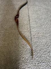Handmade Antique Wood Long Bow 58”- Herters Recurve Bow