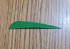 5 inch Feathers Right Wing Parabolic Cut 100 pack Green