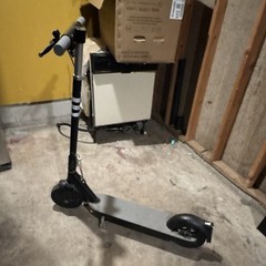 Folding Kick Scooter with Hand Brake, Black and Gray Push Scooter