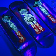 ✨NEW/SEALED✨ Astro Boy x Bait Skateboard Deck 3 Piece Set (Silver, Glow in Dark)