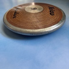 Nelco Popular Laminated Wood Competition/Olympic 1K Discus-Vintage, Great Shape!