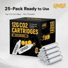 12g CO2 Premium Gas Capsules Cartridges Spozer Standard Size For Airsoft BBS