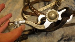 Vintage Leather One Ear Headstall Engraved Cricket Curb Bit Crockett Renalde