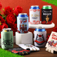 Umigy 24 Pcs Derby Party Supplies 2026 Horse Racing Can Sleeves 12 oz Run for th