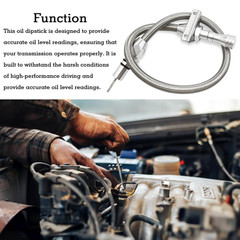 29.5 inch Silver Stainless Transmission Dipstick Tube Fit for GM 4L80E 700R4 4L6